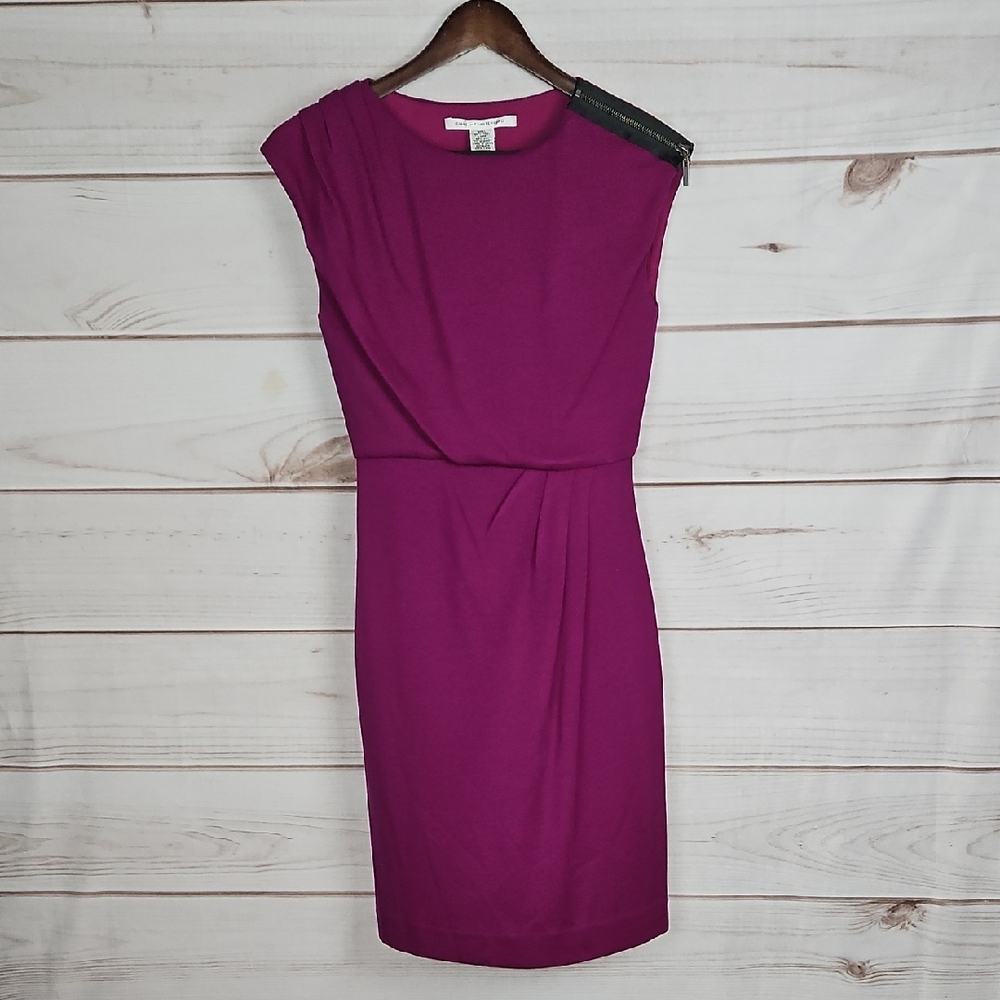 Diane Von Furstenberg Purple Marchona Sheath Dress - Size 2